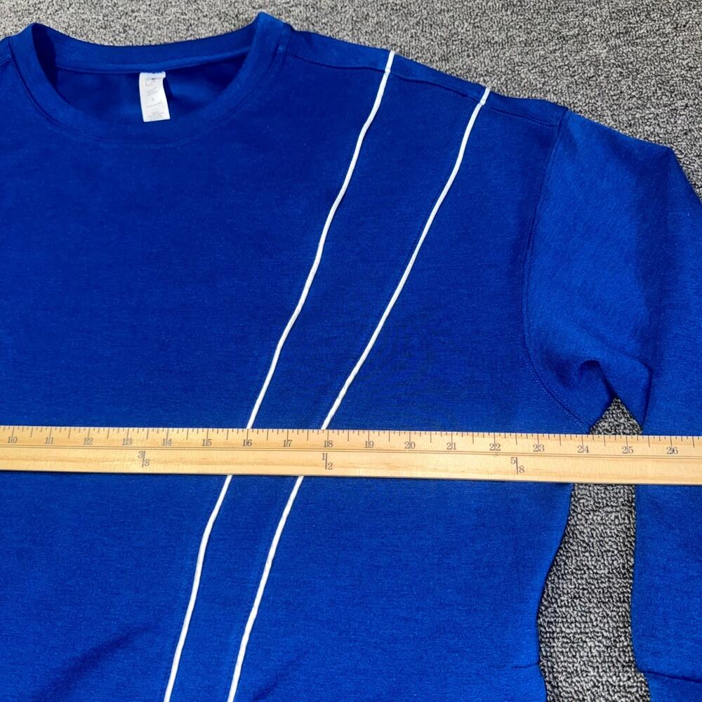 SoLa Studio Scuba High Society Crop Crew Sweatshirt Womens Large Blue Pullover - Picture 7 of 9